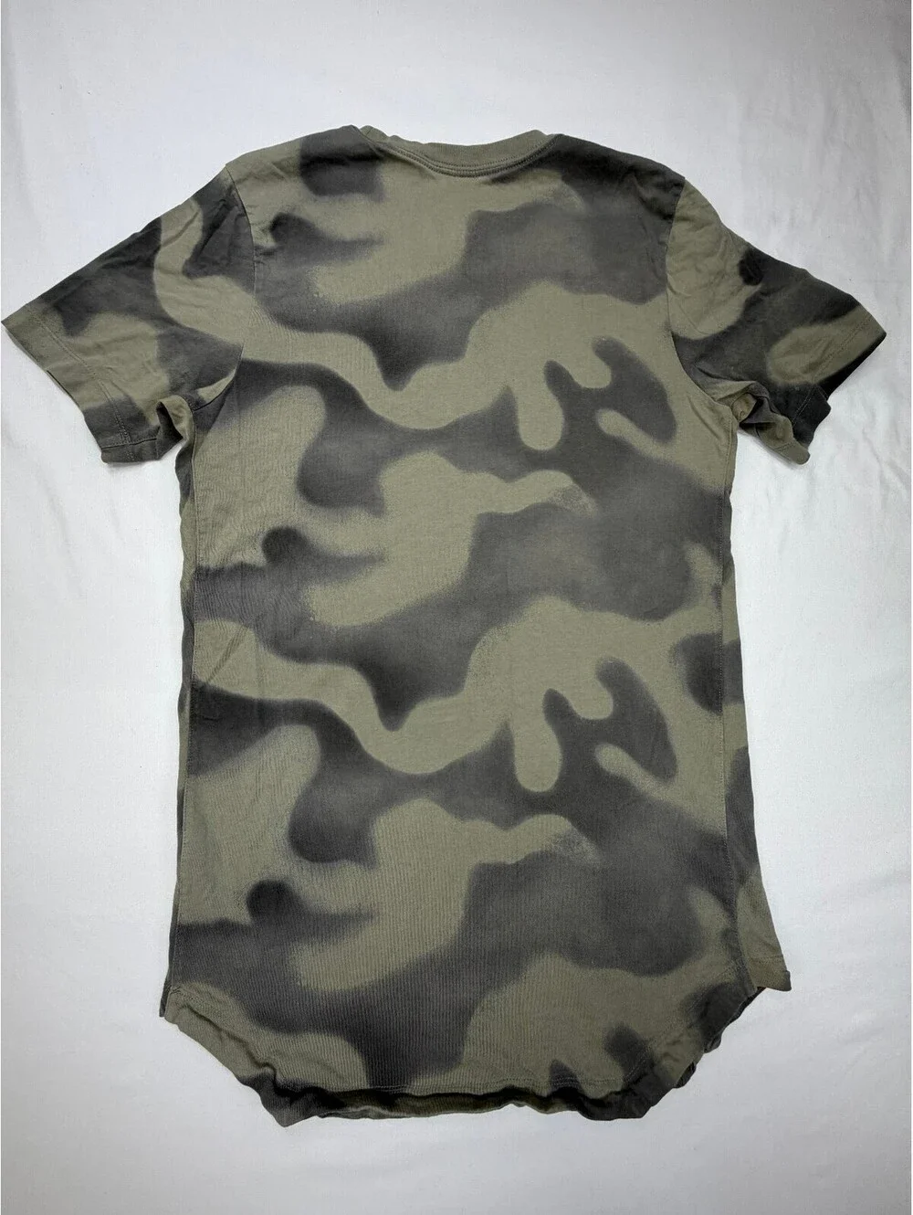 Jordan Retro 5 Men's T-Shirt Camo Short Sleeve Crew Neck Cotton Size Small Green